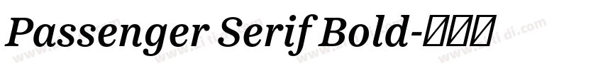 Passenger Serif Bold字体转换